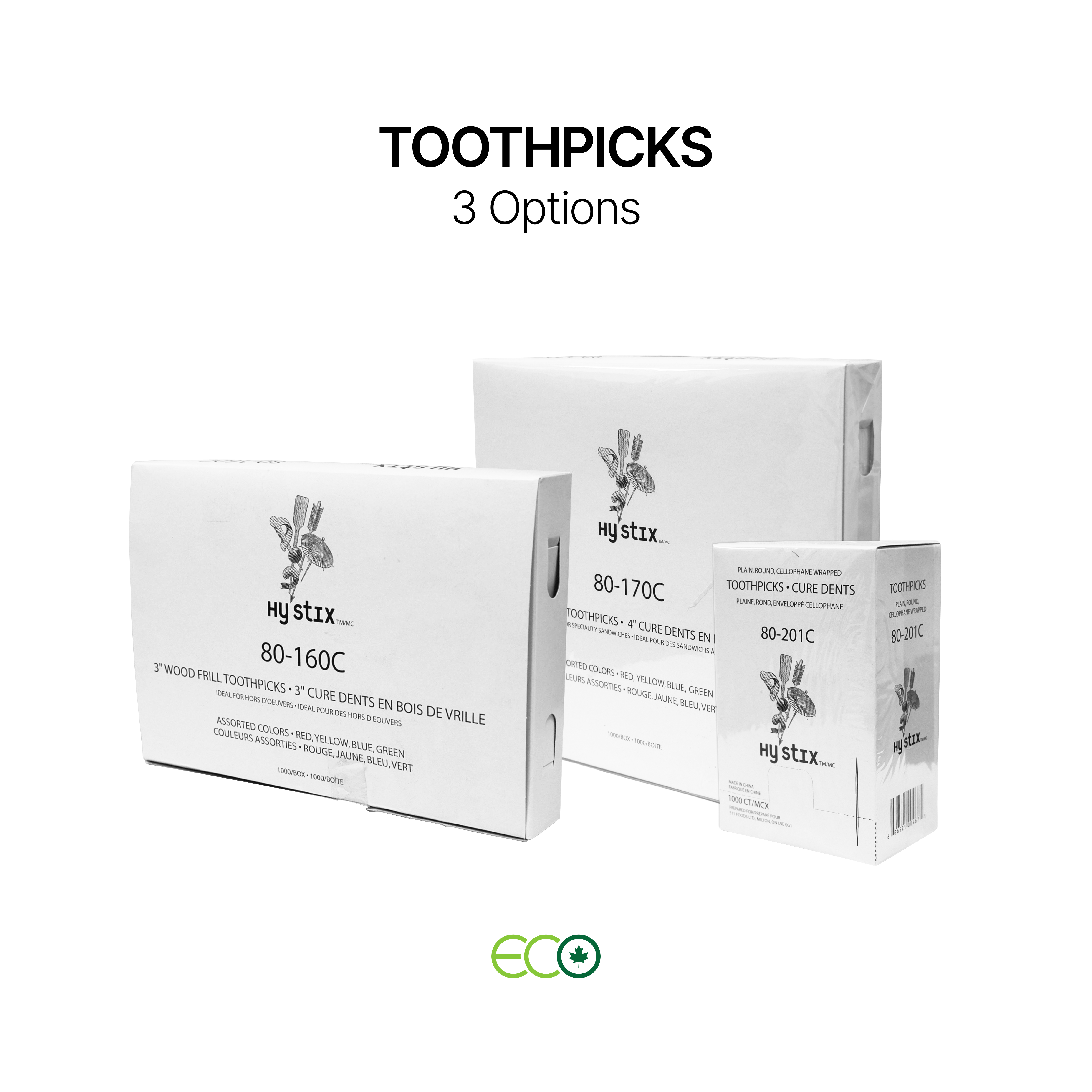 Hygienic Wrapped Toothpicks (3 Options)