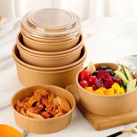 All PE Lined Kraft Brown Deli Paper Container 20oz,26oz,36oz,44oz