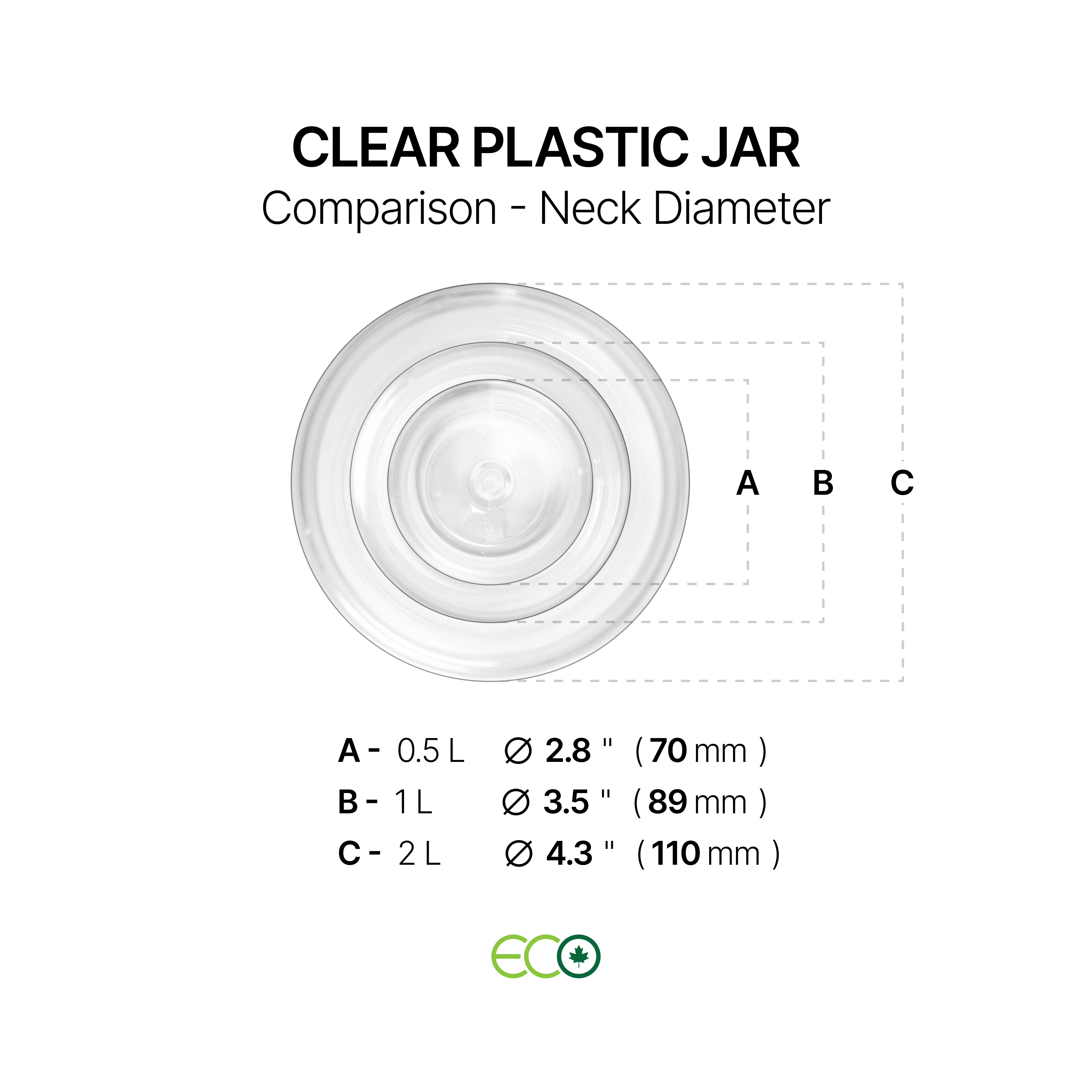 Clear Plastic Jar (0.5L / 1L / 2L)