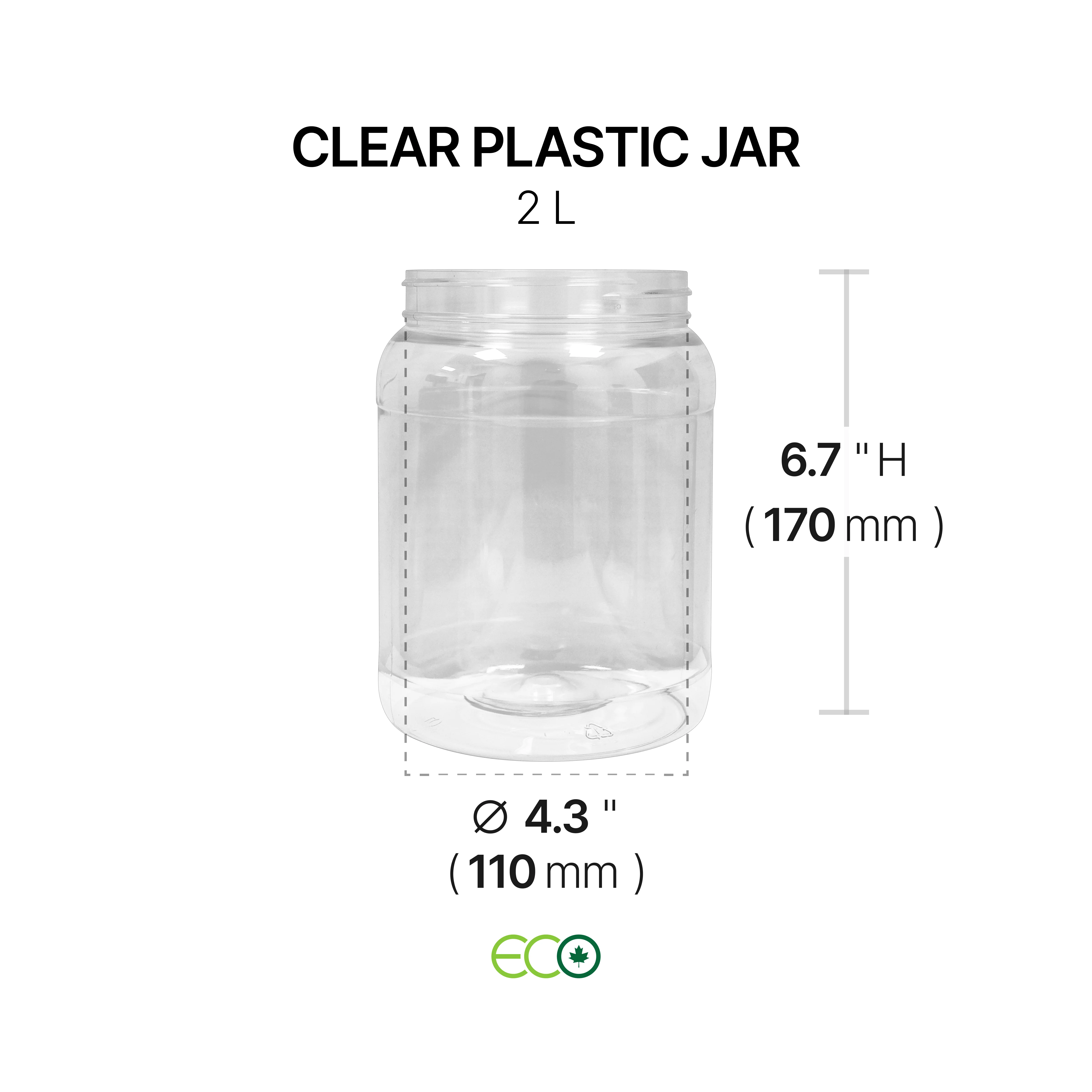 Clear Plastic Jar (0.5L / 1L / 2L)